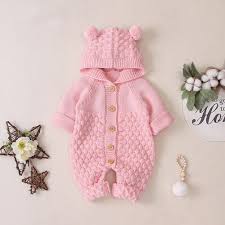 Buy Newborn Baby Boy Girls Bear Ear Knit Romper Hooded Wool Sweater Jumpsuit Outfits At Affordable Prices Free Shipping Real Reviews With Photos Joom