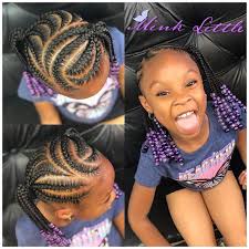 These braids are gorgeous and we love how they start off as standard braids and go into one fishtail braid. Braided Hairstyles For Little Girls Kids Hairstyles Girls Kids Hairstyles Kids Braided Hairstyles
