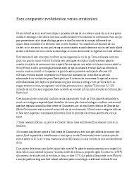 Omul constituie axul problematic al filozofiei. Doc Eseu Comparativ Evolutionism Versus Creationism Jula Oliver Academia Edu