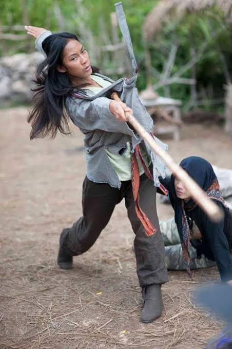 Stills of Eva Celia and Tara Basro from Indonesian movie The Golden Cane  Warrior ( Pendekar Tongkat Emas)