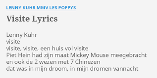 Lenny kuhr (* 1950 in eindhoven) ist eine niederländische sängerin. Visite Lyrics By Lenny Kuhr Mmv Les Poppys Lenny Kuhr Visite Visite