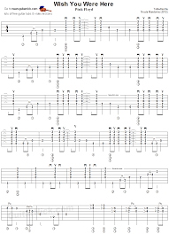 Wish You Were Here Guitar Tab 1 Guitar Tabs Free Guitar Lessons Guitar Sheet Music