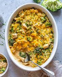 Then in lieu of canned cream of mushroom soup, this broccoli chicken casserole recipe features an easy homemade creamy mushroom sauce. Easy Chicken Broccoli Rice Casserole Healthy Fitness Meals