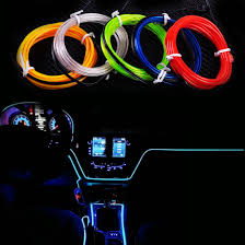 Citall 2 M El Filo Striscia Al Neon Flessibile Del Led Fredda Luce Di Striscia Della Corda Nastro 12 V Car Interior Decor Fluorescente Per Ford Audi Nissan Kia Car Interior Decor