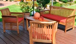Check out our quick guide to the benefits and features of different outdoor furniture materials. Contemporary Table And Chair Set Leco Wooden Garden Home