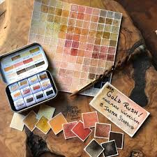 24kt Gold Rush Set Of 12 Artisan Handmade Watercolor Paint Etsy Watercolor Paint Set Paint Set 24kt Gold