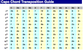 Capo Chord Transposition Guide Music Theory Guitar Capos Learn Guitar