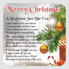 Boyfriend Poem Christmas Design Square Sticker Zazzle Com Christmas Poems Girlfriend Poems Merry Christmas Poems