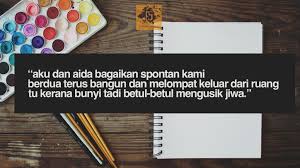 Pengalaman kisah seram ini berlaku apabila gaby yang berusia 10 tahun berkenaan telah tidur dalam bilik yang sama di mana judith dibunuh. Kisah Seram Uitm Manjung Fiksyen Shasha