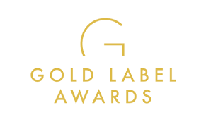 Gold Label Awards Banner, banner green deco png. gold label awards