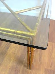 Perfectly scaled to tuck next to. Vintage Gilded Faux Bamboo Square Coffee Table Mecox Gardens