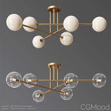 Our new take on a classic brass chandelier with fluted arms is easy to install and features 6 white glass globes to help you make your space glow. Aksel 6 Light Brass Chandelier 3d Model For Vray Corona