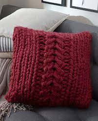 Free knitting pattern with cables and lace: Cable Pillow Knitting Patterns In The Loop Knitting