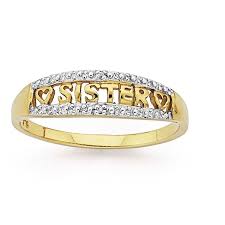 9ct Gold Diamond Sister Ring Rings Prouds The Jewellers Sister Rings Jewels Gold Diamond