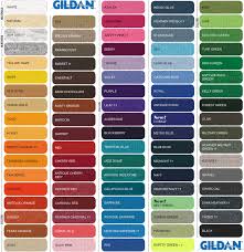 Gildan Color Chart Gallery Of Chart 2019