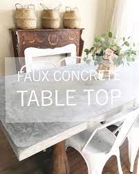 Using a small spade or bucket, pour the concrete into the mold, pressing and compacting it as you fill the mold to a depth of about 1 inch or halfway full. Faux Concrete Table Top Using Marrakech Paint Pure Original Concrete Table Top Diy Table Top Concrete Table