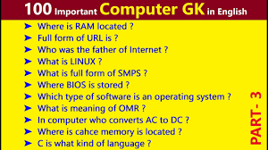 Which among following first generation of computers had ? 100 Computer Gk Questions And Answers Computer Gk General Knowledge Computer Trivia Part 3 Youtube