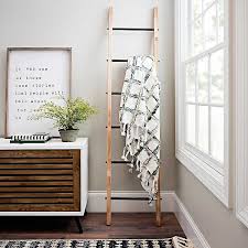 Natural Wood And Black Metal Ladder Kirklands Ladder Decor Blanket Ladder Decor Decor