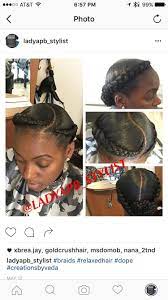 Two Braids Bun Relaxed Relaxed Hair Two Braids Braids