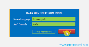 Aplikasi import nilai hasila ulangan di speadsheet google form ke excel. Aplikasi Excel Form Data Entry Member