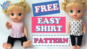 How To Make Baby Alive Doll Ruffle Shirt Baby Alive Dolls Baby Doll Clothes Patterns Baby Doll Clothes