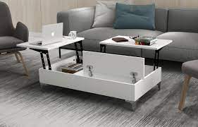 Ivy Lift Top Coffee Table This One Doubles As Two Desk Workareas With Storage Coffee Table Lift Top Coffee Table Coffee Table White