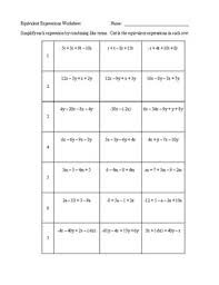 Free online algebra worksheet by courseware solutions. Equivalent Expressions Worksheet By Ctink S Math Resources Tpt
