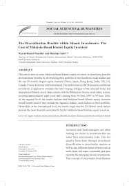 The statistics are compiled based on the data obtained from the national registration department (nrd), state religious department (jain), the department. Pdf The Diversification Benefits Within Islamic Investments The Case Of Malaysian Based Islamic Equity Investors