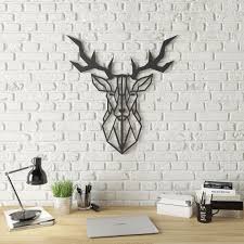 Whether you hang all 5 pieces together or in separate arrang… Geo Deer Modern Metal Wall Art Overstock 20715681 Medium