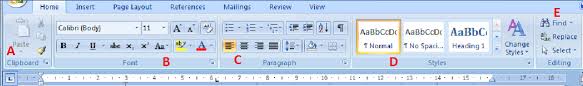 Ribbon Ms Word Kegunaan Fungsi Ribbon Di Microsoft Word 2007 Panduan Microsoft Office Word Power Point Excel
