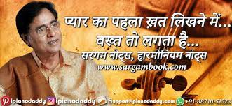 Pyaar Ka Pehla Khat Sargam Notes Jagjit Singh Sargam Book Lyrics and translationpyaar ka pehla khat. pyaar ka pehla khat sargam notes jagjit