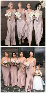 Simple Straps Dusty Pink Long Cheap Bridesmaid Dresses Online Wg207 In 2020 Pink Bridesmaid Dresses Cheap Bridesmaid Dresses Custom Bridesmaid Dress