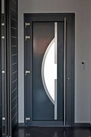 Menuiseries Pvc Gris Anthracite 7016 Panneau De Porte Ela Modele N 11 Aspect Moderne Et Forte Efficacite Thermique Rehau L Menuiserie Pvc Menuiserie Cintrage