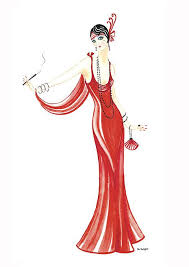 Art Deco Lady Daphne Art Print By Di Kaye Art Deco Fashion Art Deco Cards Art Deco Illustration