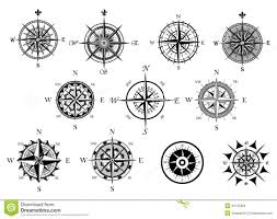 Nautical Wind Rose And Compass Icons Set Stock Vector Illustration Of Ancient Element 45142806 Small Compass Tattoo Compass Tattoo Compass Rose Tattoo