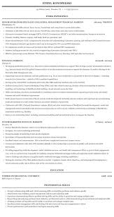 Free finance manager resume templates. Financial Markets Resume Sample Mintresume