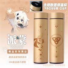 This made in spain vacuumed kids water bottle's made from 100% stainless steel. Anime New Game Genshin Impact Paimon Theme God Water Cup Temperature Display Vacuum Cup Anime Water Bottle Gift Aliexpress