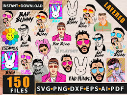 You will receive 4 digital files in 1 (one) zip folder: Bad Bunny Face Bad Bunny Svg El Conejo Malo By Svgshop4you On