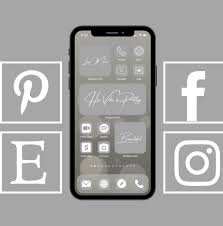 Grey Tone Neutral Aesthetic 100 App Icon Pack For Iphone Ios Etsy In 2020 App Icon Homescreen App