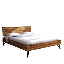 Betten massivholz jetzt günstig online kaufen sinopex. Wildeiche Bett Aus Stahlfussen In Schwarz In Vier Breiten Online Bestellen Mandirov