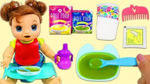 Baby Alive Happy Hungry Baby Playset With Doll Food Diapers Hair Brush More Youtube