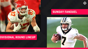 Take a look at our optimized nfl lineup for daily fantasy football sites fanduel and draftking. Divisional Round Sunday Fanduel Picks Nfl Dfs Lineup Advice For Daily Fantasy Football Playoff Tournaments Sporting News