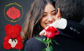 Amazon.com: MHM Premium Eternal Roses Rose Bear 100% Handmade 16 Inches,  Rose Teddy Bear, Romantic Gift Box Flower Bear Perfect for Birthday's  Valentines Premium Eternal Rose (Red with White Heart, 16 Inch) :