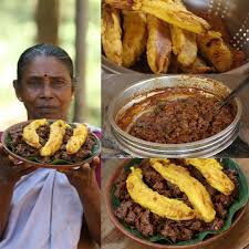 Today is the day for banana curry. Banana Fritters With Beef Roast Pazhampori And Beef Roast Village Cooking