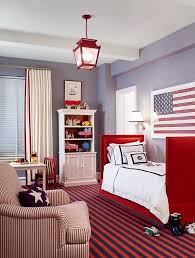 Flair For Design Red White And Blue Design Boys Room Blue Blue Rooms Boy Room Paint