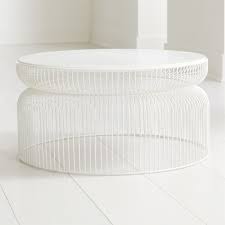 Spoke Marble White Metal Coffee Table In 2020 Wicker Coffee Table Metal Coffee Table Coffee Table Alternatives