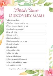 Well, what do you know? Free Printable Bridal Shower Games Personalized Brides