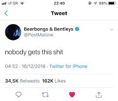 Post Malone Tweets Overthinking Relatable Post Malone