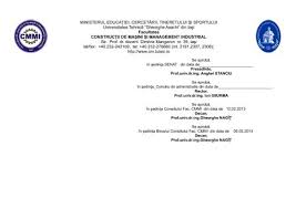 Su principal objetivo es la toma de decisiones basada en las comparaciones económicas de las distintas. Plan Operational Facultatea De Constructii Masini Universitatea