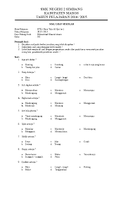 Maybe you would like to learn more about one of these? Doc Soal Ujian Sekolah Smk 2 Simbang Khaerul Anam Academia Edu